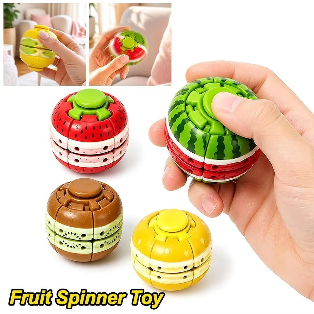 Fidget Spinner Bearing - Brinquedo Giratório de Frutas, Bola Mágica,