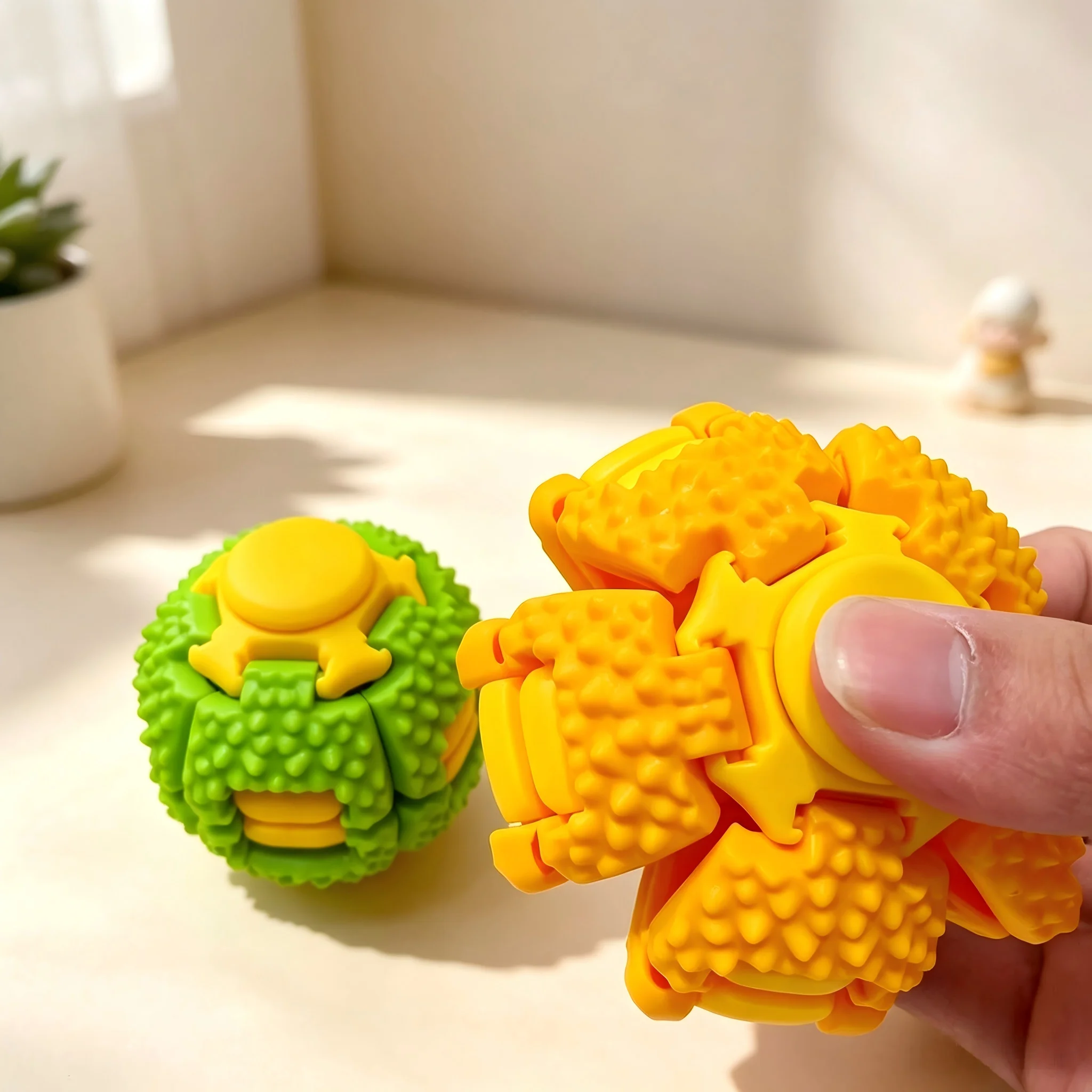 Fidget Spinner Bearing - Bola giratória em forma de durian,