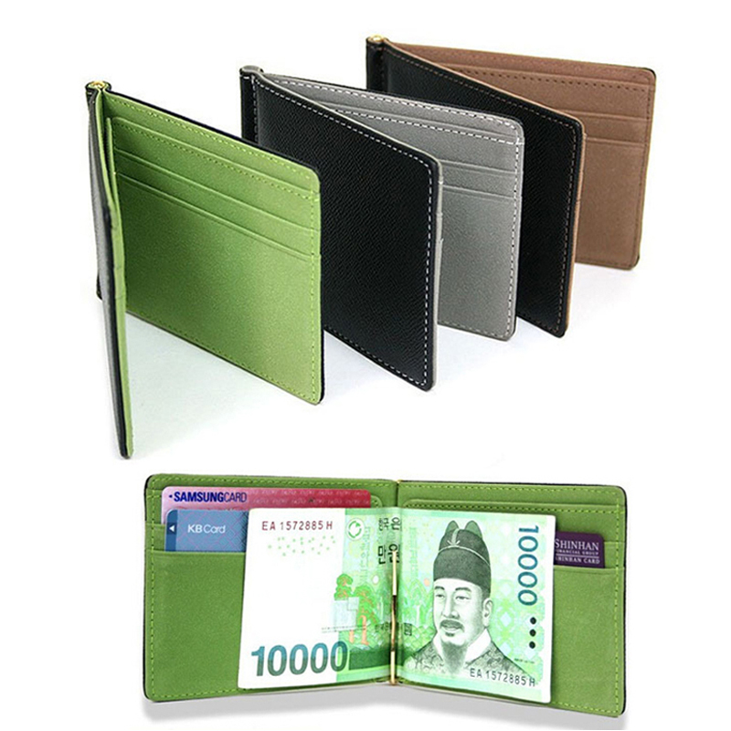 Money Clip Magnetic - Carteiras finas de couro para homens