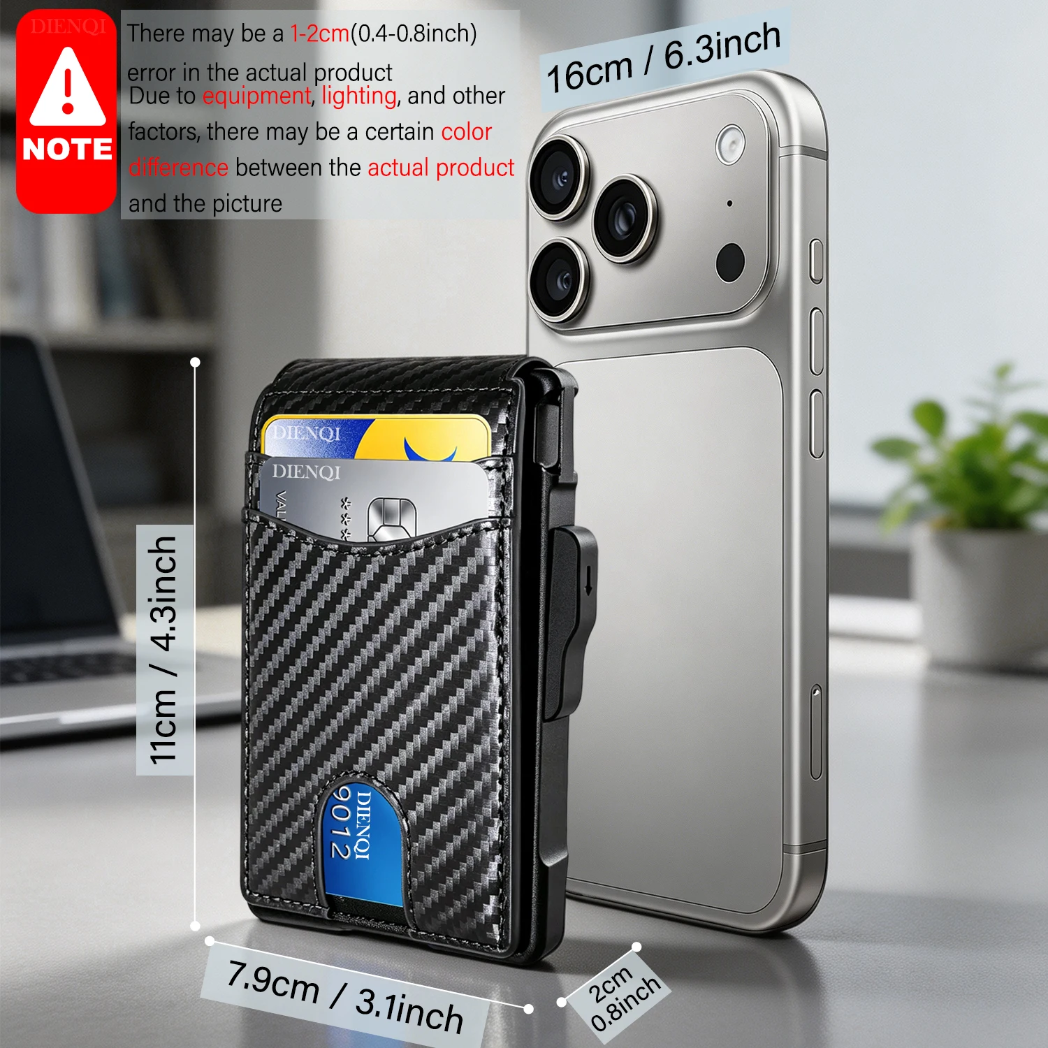 Carteira masculina de fibra de - Money Clip Magnetic avaliação e preço