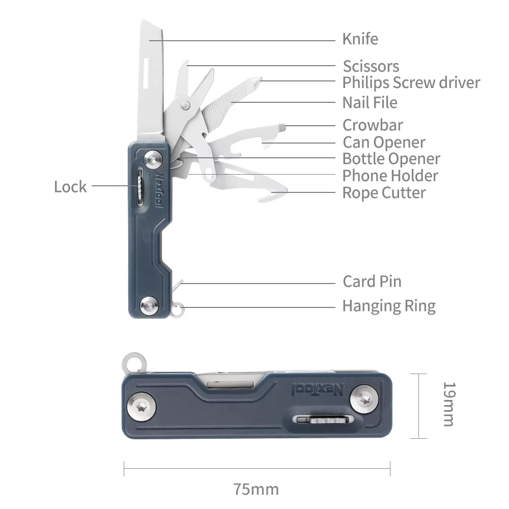 Canivete Multifuncional NexToo - Edc Carry Card avaliação e preço